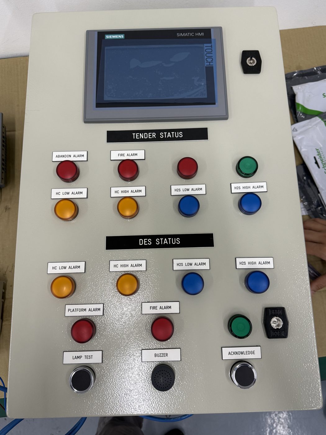 Gas sensor panel programming with TP700 Comfort — our project work